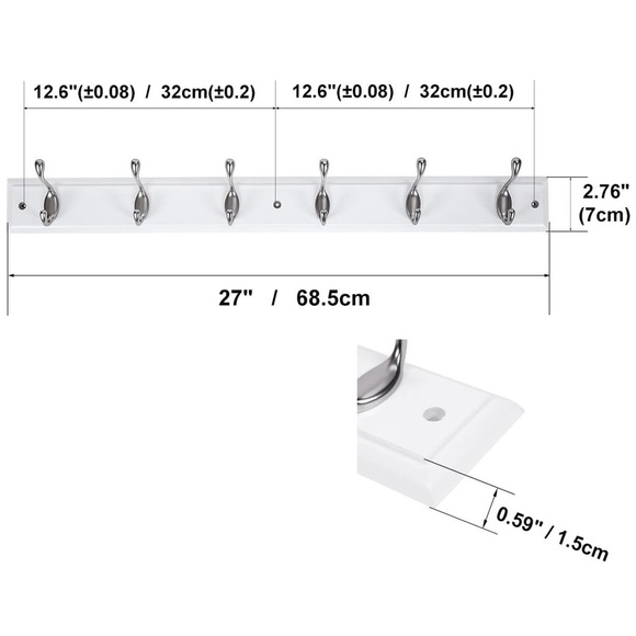 Coat racks heavy duty hooks lot of 4 - Picture 12 of 13